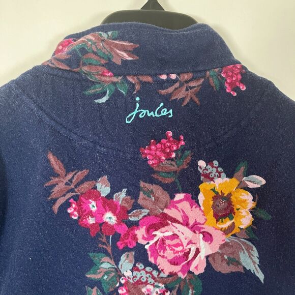 JOULES 1/4 Zip Sweatshirt Floral Little Girl size 7-8 Outdoors Layers - Picture 9 of 13
